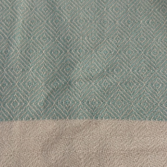 2 New Beach Towel Set Tassels Blue White Stripe - Picture 5 of 5